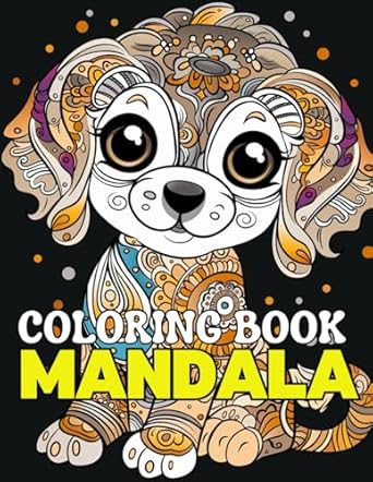 mandala coloring book for kids ages 8 12 50+ easy fun simple patterns and cute animals calming art for boys
