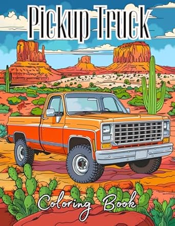 pickup truck coloring book 65 coloring pages of pickup trucks from 1980s and 1990s 1st edition lily niseme