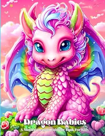 dragon babies a magical dragon coloring book for kids 1st edition mystical colors b0c9s3gn7b, 979-8399433141