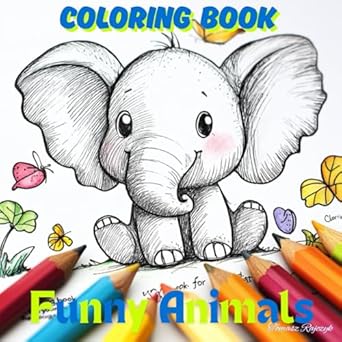 coloring book funny animals 1st edition tomasz rajczyk b0f2yynpys, 979-8315122562
