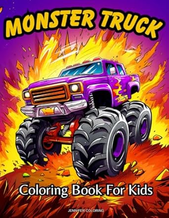 monster truck coloring book for kids thrilling big wheel adventures ultimate monster truck coloring book for