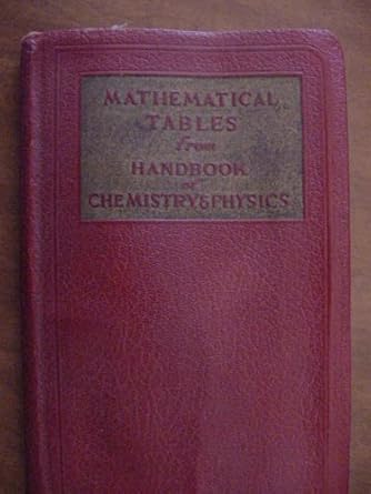 chemical tables from handbook of chemistry and physics 1st edition hodgman b000b6svue