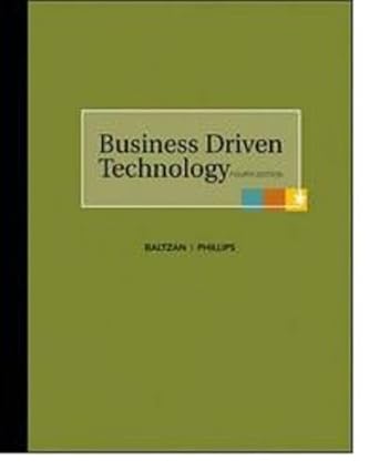 business driven technology 1st edition paige baltzan ,amy phillips 0073376795, 978-0073376790