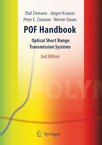 pof handbook optical short range transmission systems 2nd edition olaf ziemann ,jurgen krauser ,peter e