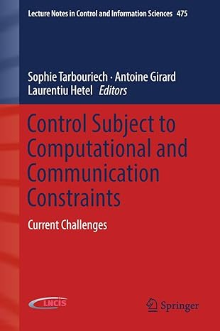 control subject to computational and communication constraints current challenges 1st edition sophie