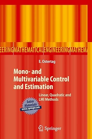 mono and multivariable control and estimation 2011th edition ostertag 3642137334, 978-3642137334
