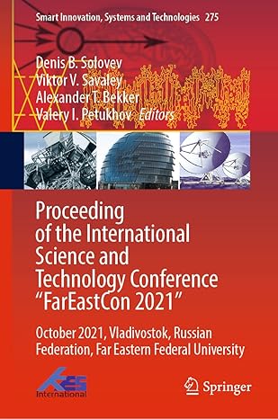 proceeding of the international science and technology conference fareast on 2021 october 2021 vladivostok