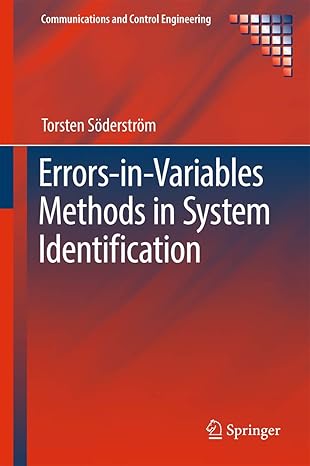 errors in variables methods in system identification 1st edition torsten soderstrom 3319750003, 978-3319750002