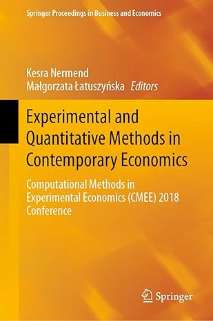 experimental and quantitative methods in contemporary economics computational methods in experimental