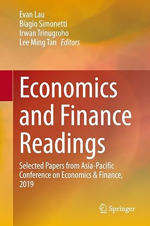 economics and finance readings selected papers from asia pacific conference on economics and finance 2019 1st