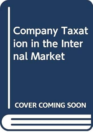 company taxation in the internal market 1st edition  9289416955, 978-9289416955