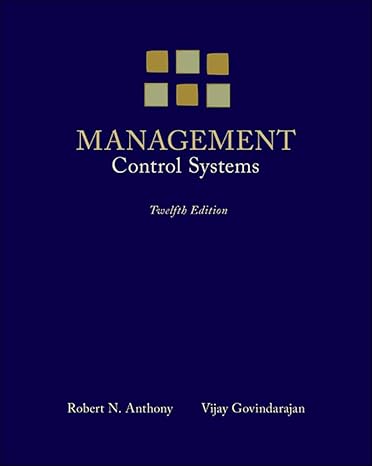 management control systems 12th edition robert anthony ,vijay govindarajan 0073100897, 978-0073100890