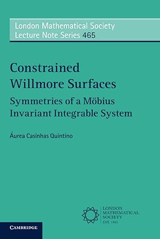 constrained willmore surfaces 1st edition aurea casinhas quintino 1108794424, 978-1108794428