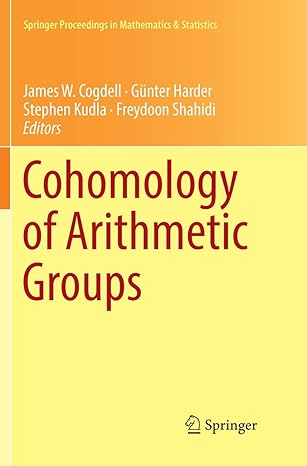 cohomology of arithmetic groups on the occasion of joachim schwermers 66th birthday bonn germany june 2016