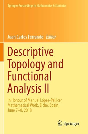 descriptive topology and functional analysis ii in honour of manuel lopez pellicer mathematical work elche