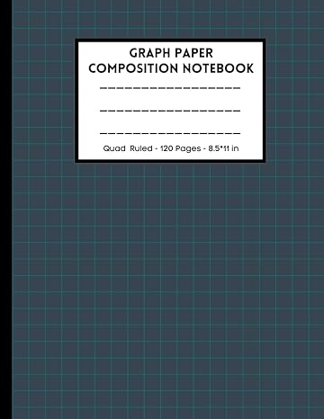 modern graph composition book 8 5x11 teal grid on charcoal gray quad ruled 120 pages a stylish notetaking