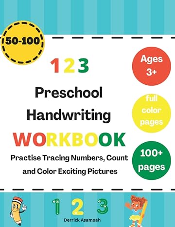 number tracing book number tracing for preschool color pages 1st edition derrick asamoah b0bc361lqk,