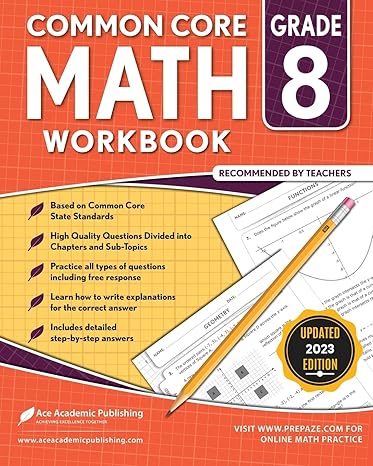 common core math workbook grade 8 1st edition ace academic publishing 1949383997, 978-1949383997