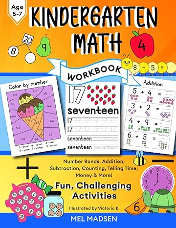 kindergarten math workbook fun activities and games for kindergarten and 1st grade age 5 6 7 homeschool