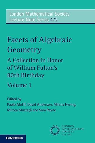 facets of algebraic geometry new edition paolo aluffi 1108792502, 978-1108792509