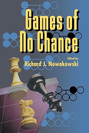 games of no chance 1st edition richard j nowakowski 0521646529, 978-0521646529