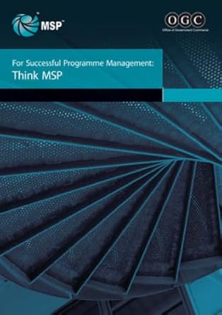 for successful programme management think msp 1st edition best management practice 0113310633, 978-0113310630