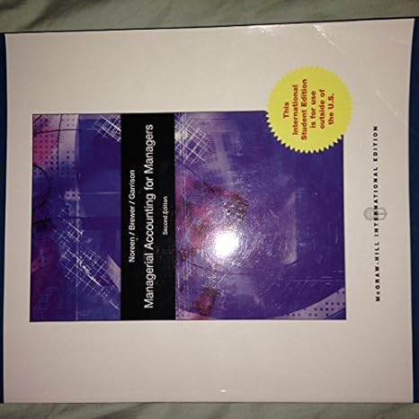 managerial accounting for managers 2ed 2nd edition noreen e w 0071221085, 978-0071221085