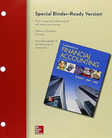 loose leaf for fundamentals of financial accounting with connect access card 5th edition fred phillips