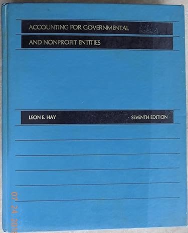 accounting for governmental and nonprofit entities 7th edition leon edwards hay 0256031940, 978-0256031942