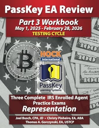 passkey learning systems and hock international ea review part 3 workbook three complete irs enrolled agent