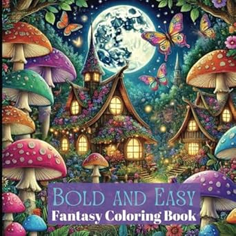 bold and easy coloring book enjoy bold simple cute designs and stress free coloring with large print and