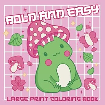 bold and easy large print coloring book perfect coloring gift book featuring 60 big and simple and easy