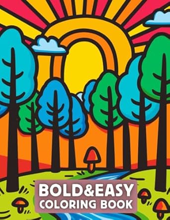 bold and easy coloring book for adults kids teens and seniors simple and fat lines in large print 8 galleries