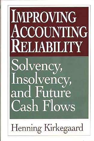 improving accounting reliability solvency insolvency and future cash flows 1st edition henning kirkegaard