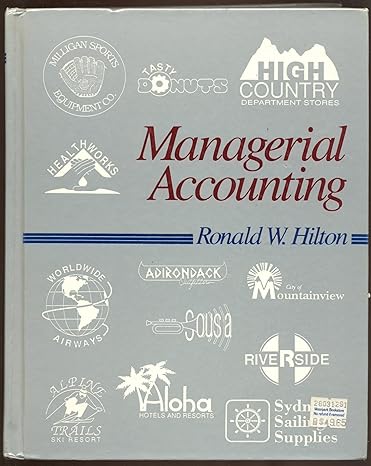 managerial accounting 3rd edition ronald w hilton 0070289638, 978-0070289635