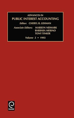 advances in public interest accounting 1st edition lehman 1559384964, 978-1559384964