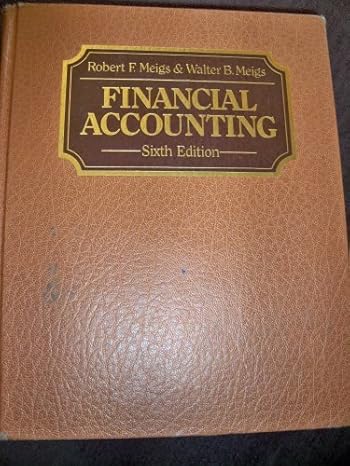 financial accounting 6th edition robert f meigs 007041842x, 978-0070418424