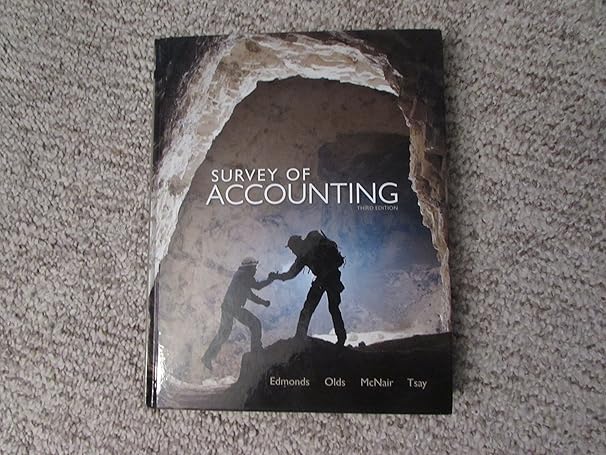 survey of accounting with connect plus 3rd edition thomas edmonds ,philip olds ,frances mcnair ,bor yi tsay