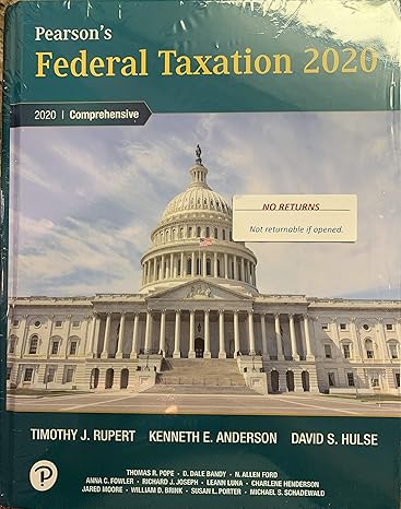 pearsons federal taxation 2020 comprehensive 33rd edition timothy j rupert 013516219x, 978-0135162194