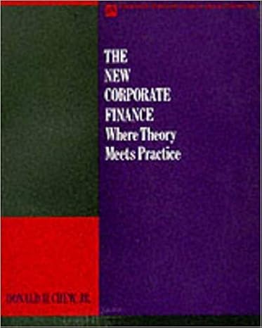 the new corporate finance where theory meets practice internat.2r. edition donald h chew jr 0071161511,