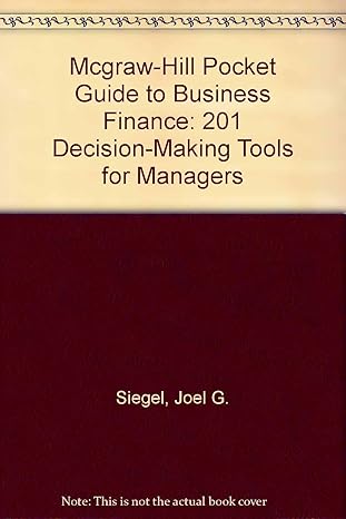 mcgraw hill pocket guide to business finance 201 decision making tools for managers 1st edition stephen c