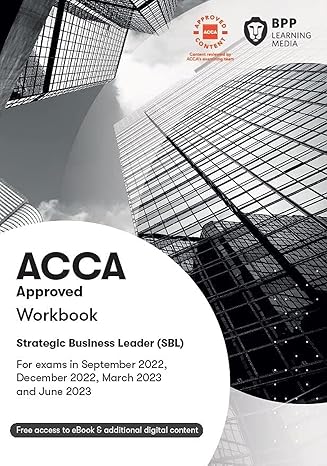 acca strategic business leader workbook 1st edition bpp learning media 1509746048, 978-1509746040