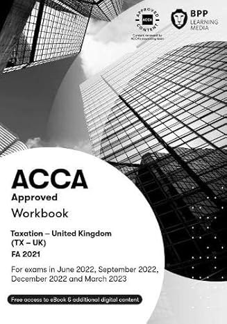 acca taxation fa2021 workbook 1st edition bpp learning media 1509742085, 978-1509742080