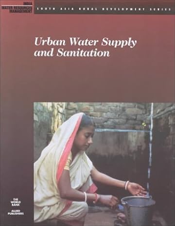 urban water supply and sanitation 1st edition world bank 0821344625, 978-0821344620