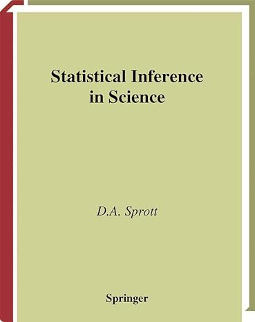 statistical inference in science 2000th edition d a sprott 0387950192, 978-0387950198