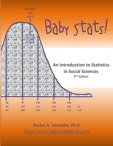 baby stats an introduction to statistics in social sciences 1st edition rachel a vannatta 1716420687,