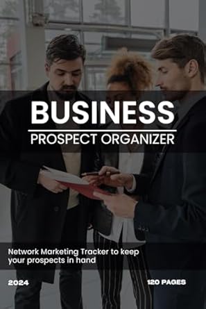 business prospect organizer network marketing tracker to keep your prospects in hand 1st edition kasianny