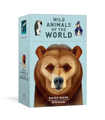 wild animals of the world 50 postcards 1st edition dieter braun 052557705x, 978-0525577058
