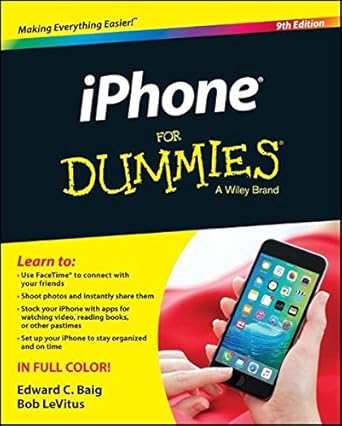 iphone for dummies 1st edition edward c baig ,levitus 1119137772, 978-1119137771
