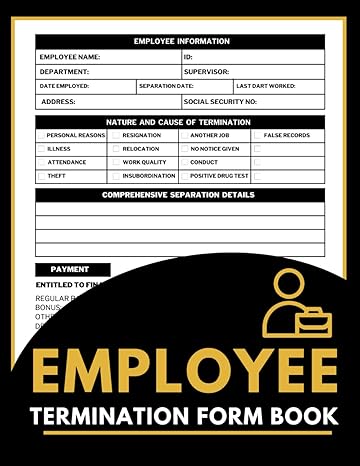 employee termination form book employee separation report sheets dismissal form book 8 5 x 11 inches 110